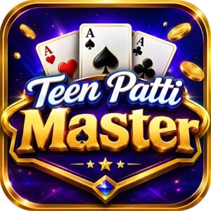 Teen Patti Master card game app banner showing four aces and poker chips